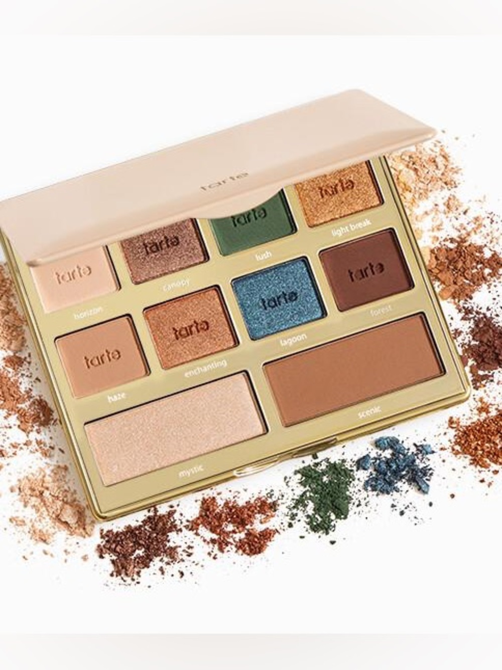 New tarte Eyeshadow Palette — Beige, Brown, Green & Blue Shades